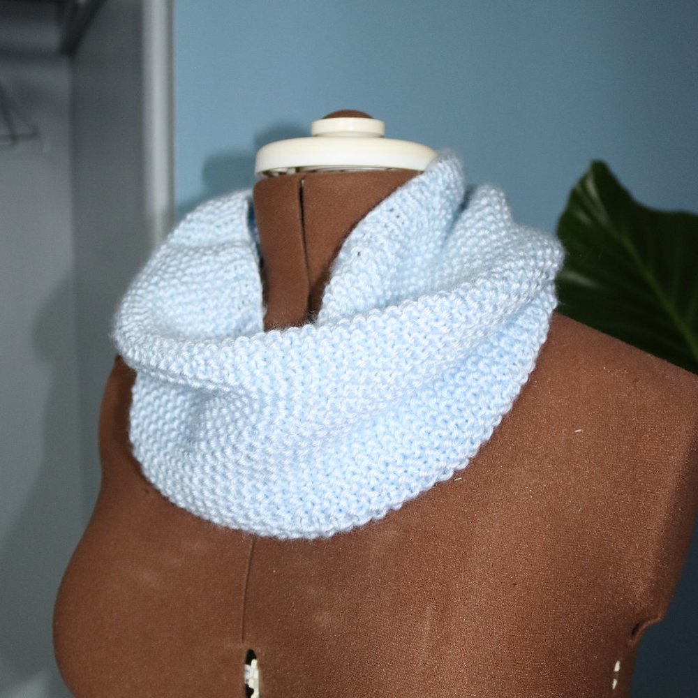 Homemade Blue Infinity Scarf - Picture 2 of 2